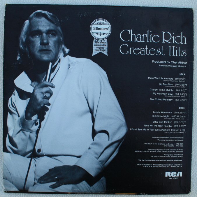 Vinyl skiva - Charlie Rich - Greatest Hits