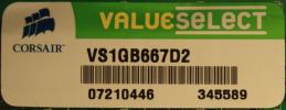 Corsair Value Select VS1GB667D2